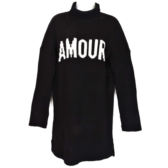 ZADIG & VOLTAIRE ⚜ WOMEN'S BLACK WOOL KNITED  FASHION DRESS - Picture 1 of 6